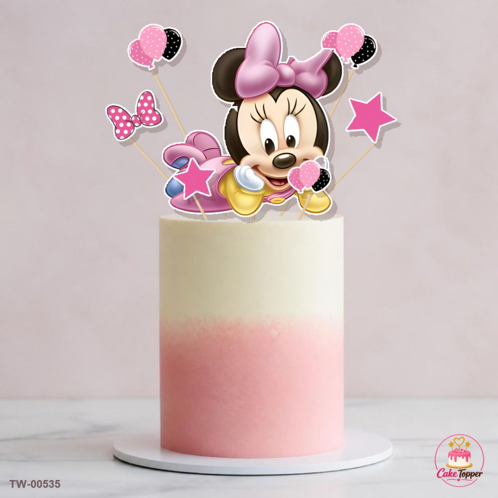 Minnie Mouse Topper Sheet 13 on a cake