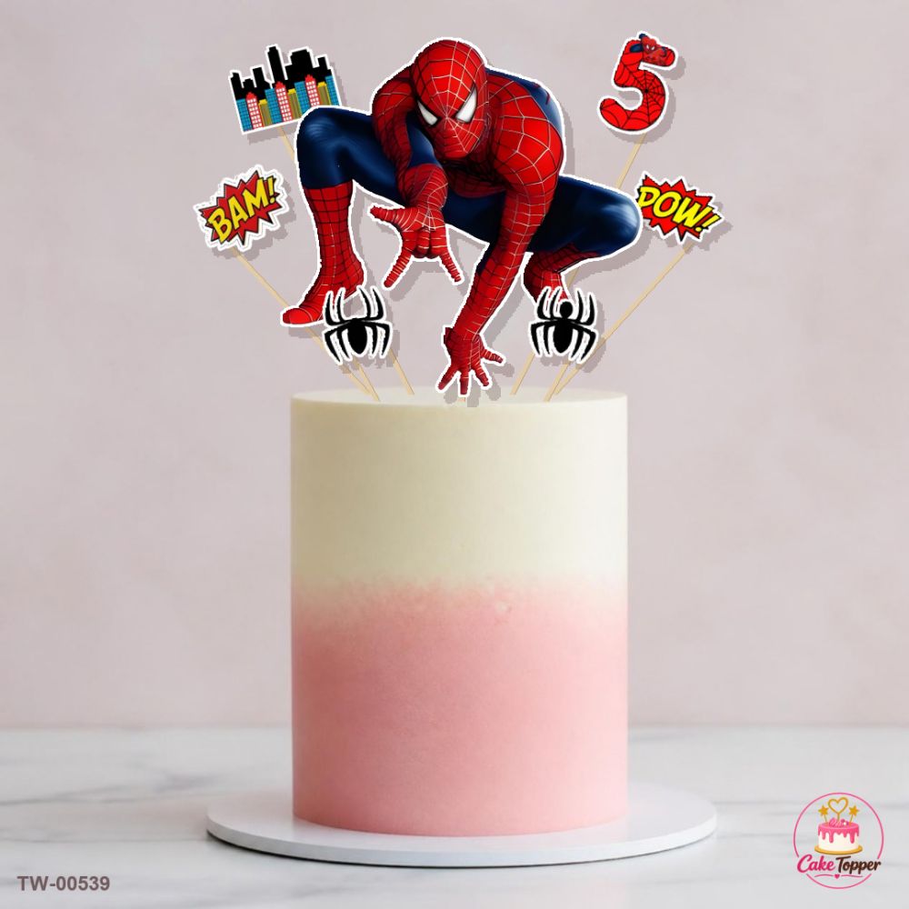 Spiderman Topper Sheet 13 on a cake