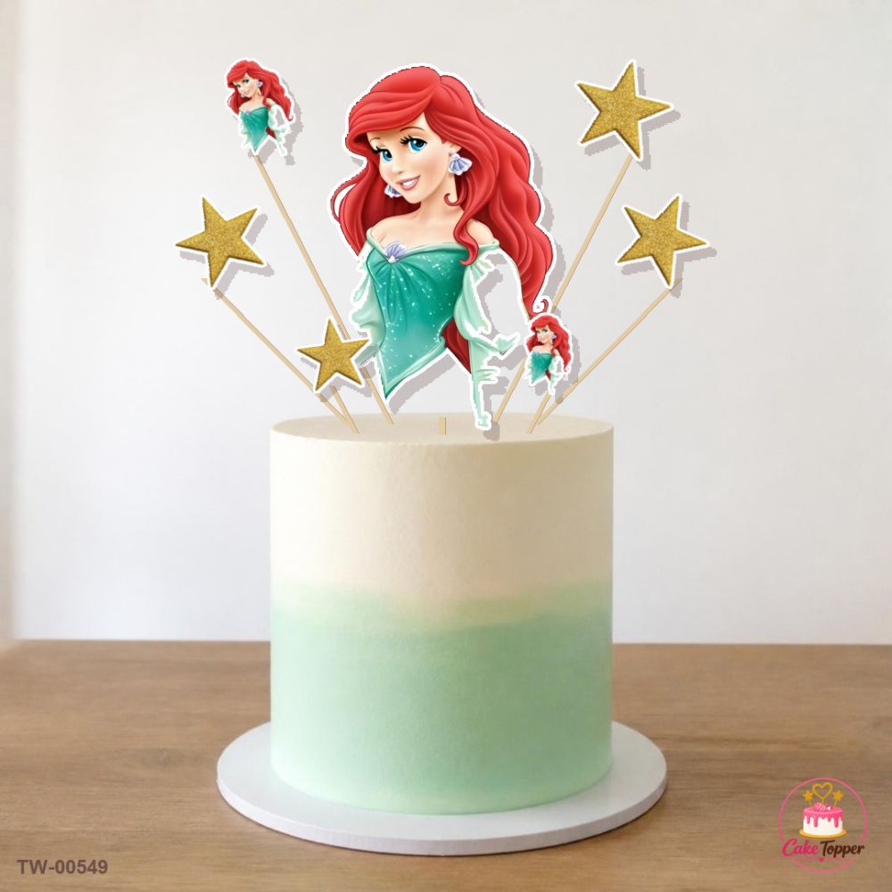 Ariel Topper Sheet 14 on a cake