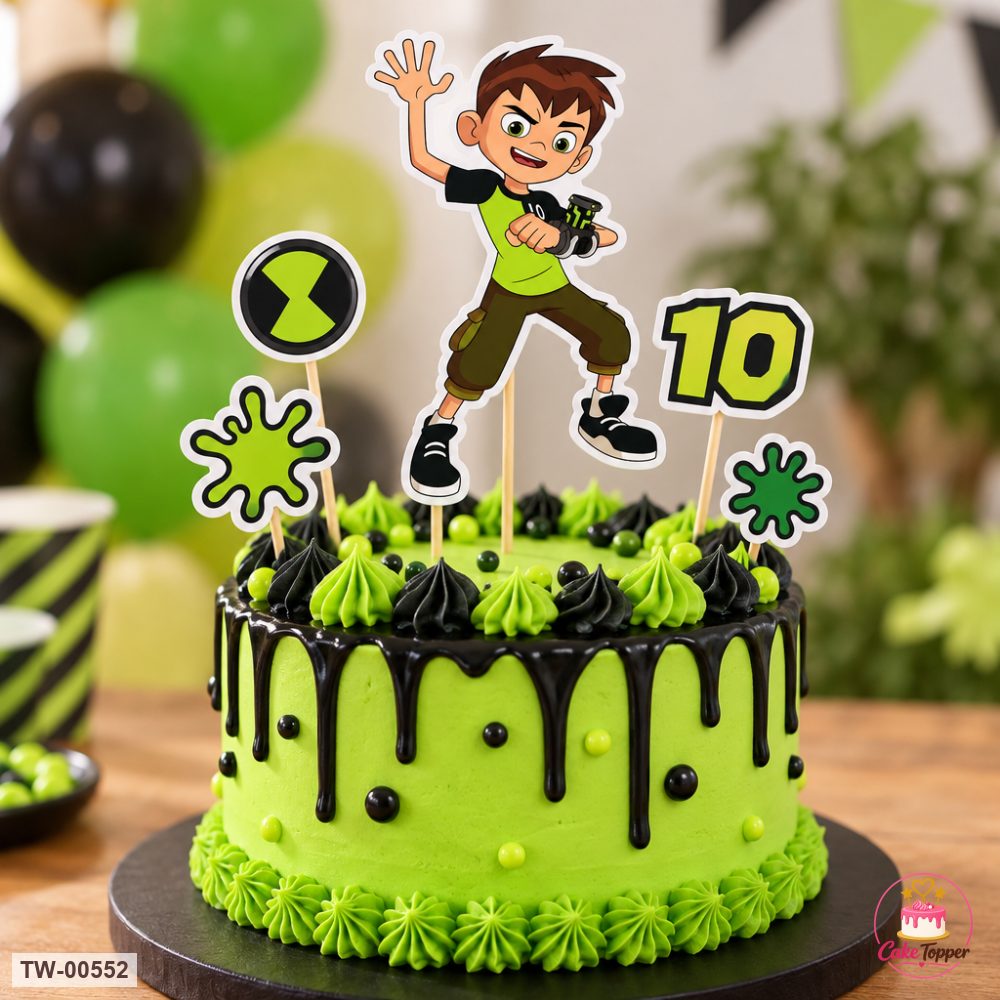 Ben 10 Topper Sheet 14 on a cake
