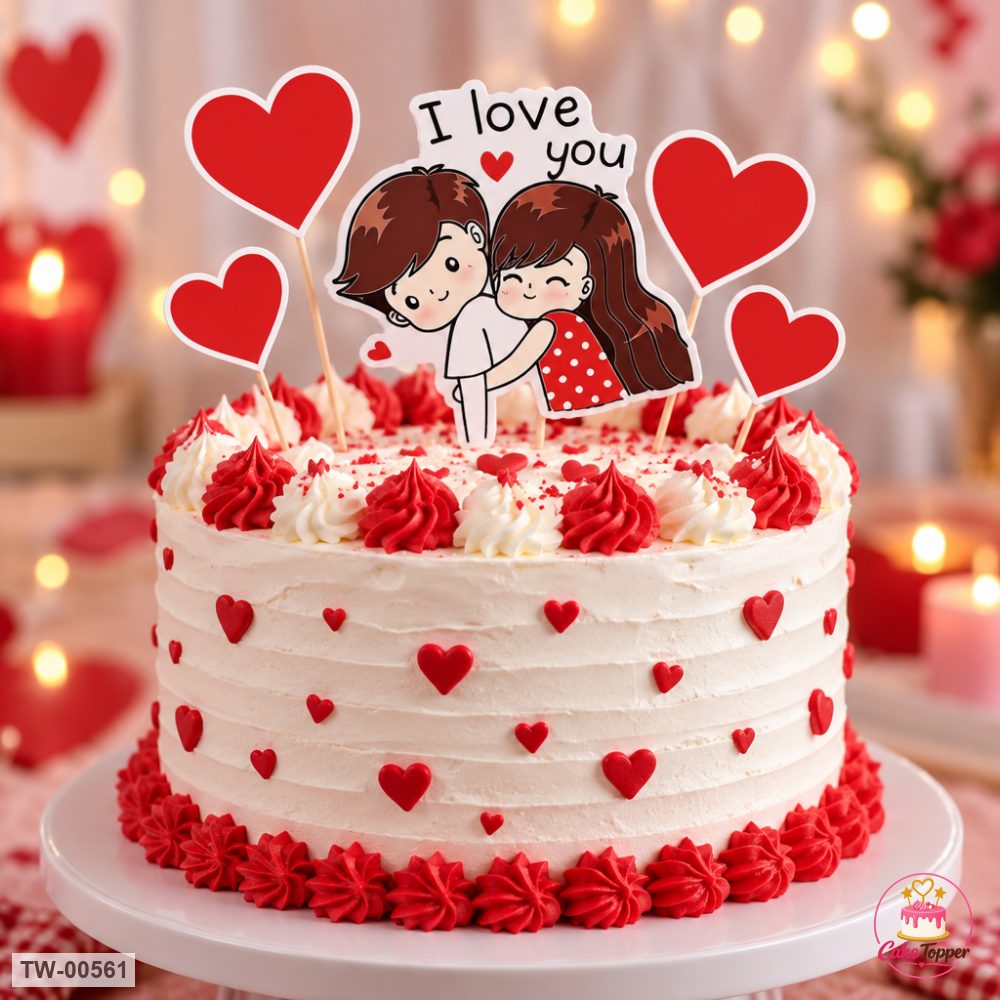 Love Topper Sheet 14 on a cake