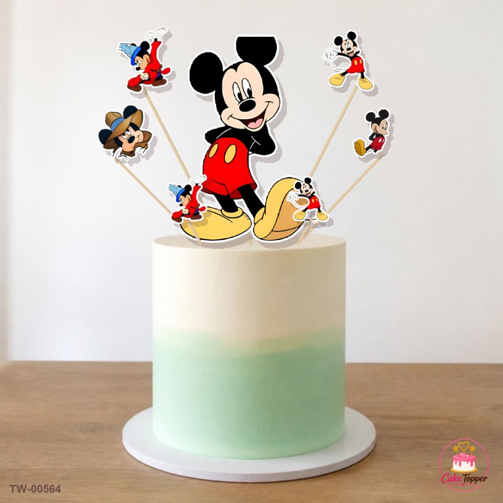 Mickey Mouse Topper Sheet 14 on a cake
