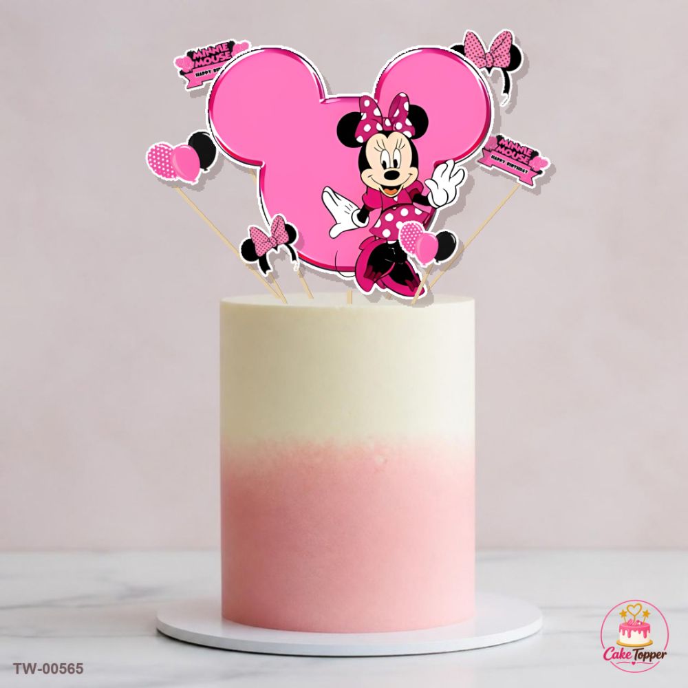Minnie Mouse Topper Sheet 14 on a cake