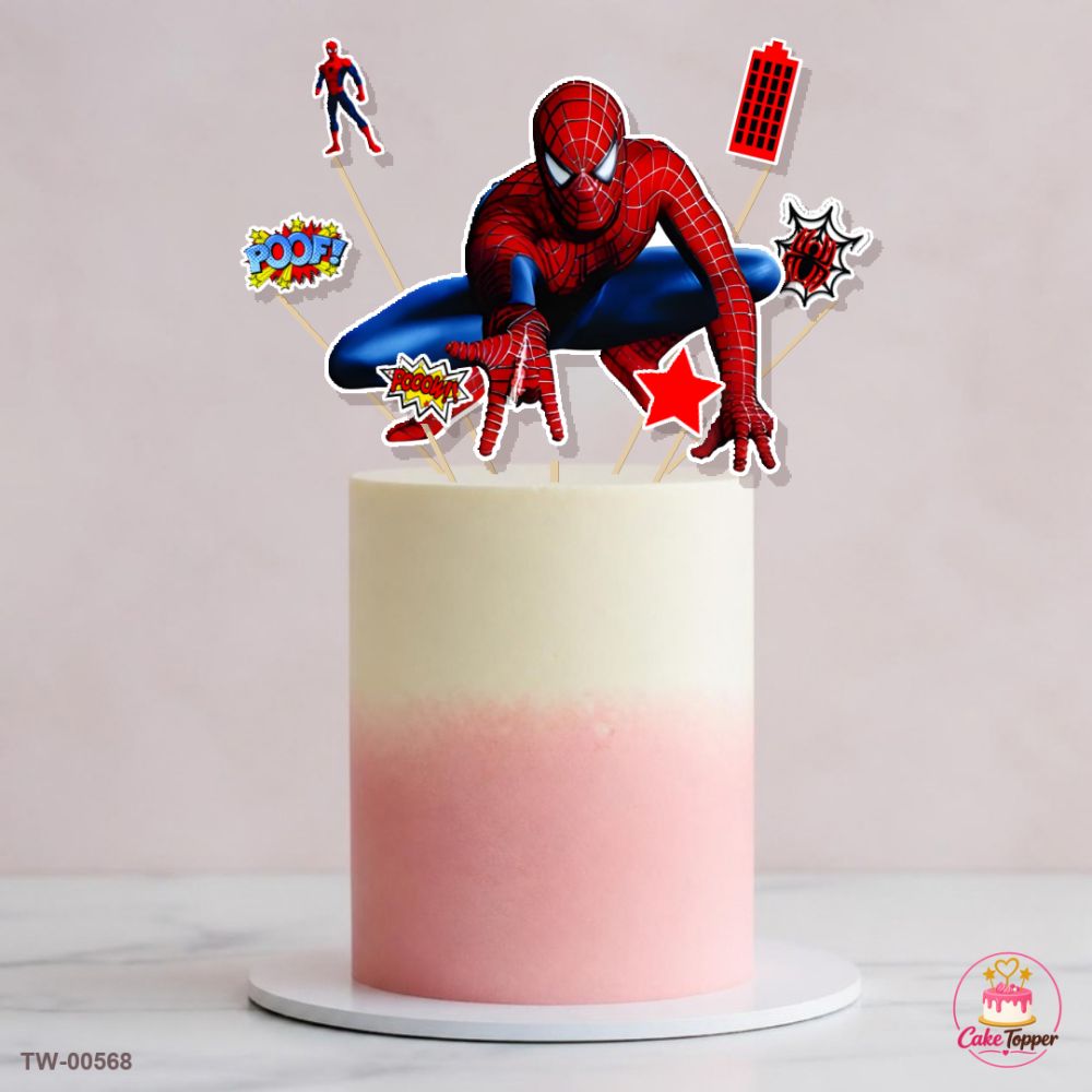 Spiderman Topper Sheet 14 on a cake