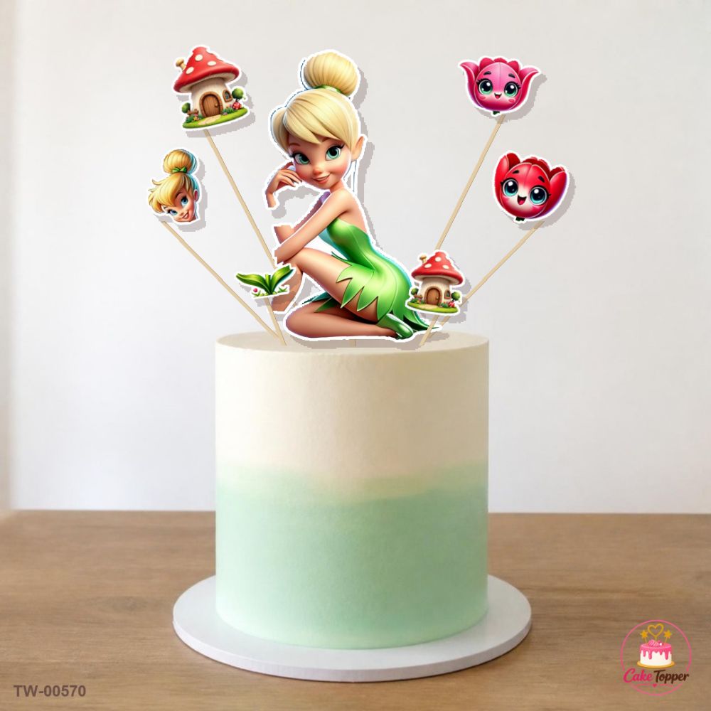 Tinker Bell Topper Sheet 14 on a cake