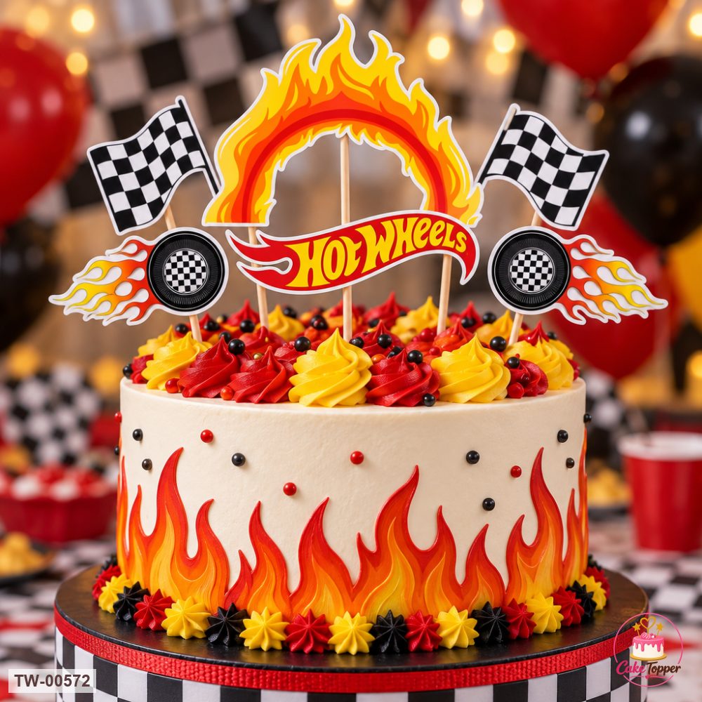 Vehicle Topper Sheet 14 on a cake