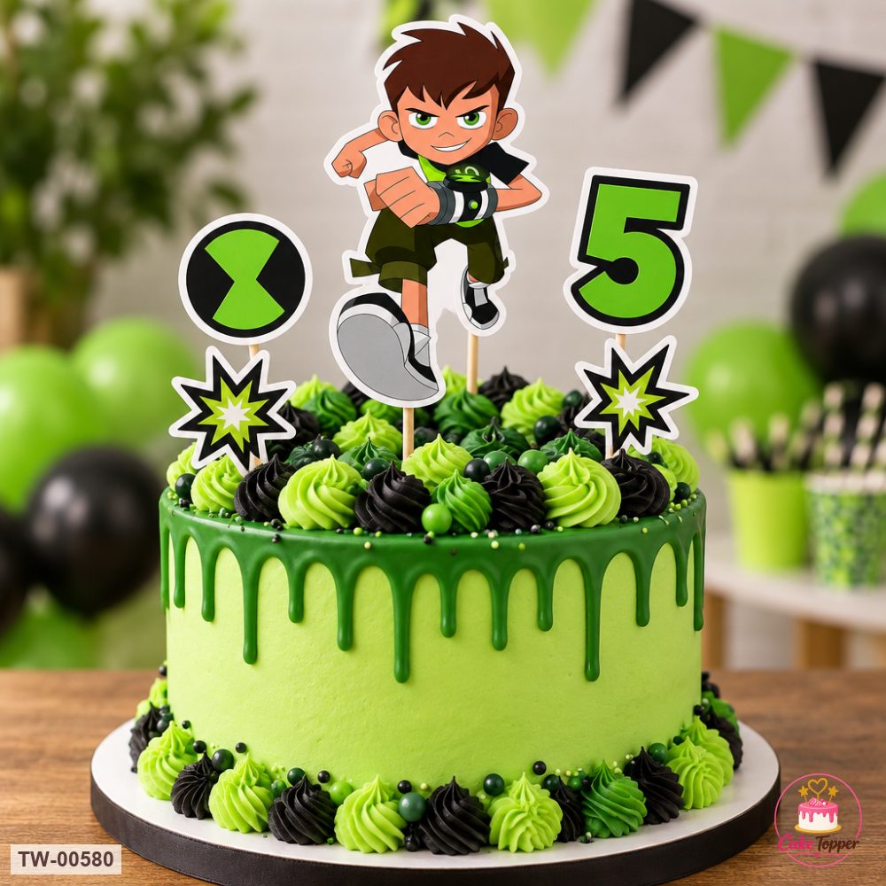 Ben 10 Topper Sheet 15 on a cake