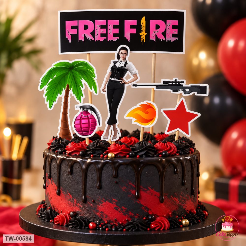 Games Topper Sheet 15 on a cake