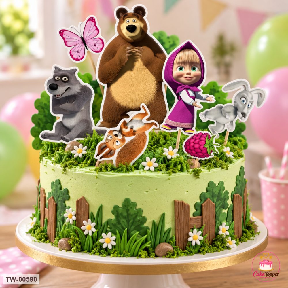 Masha Topper Sheet 15 on a cake