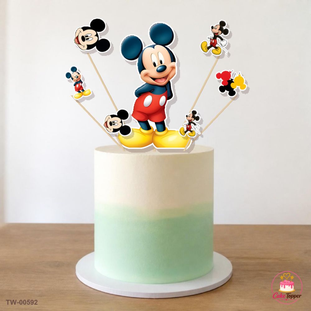 Mickey Mouse Topper Sheet 15 on a cake