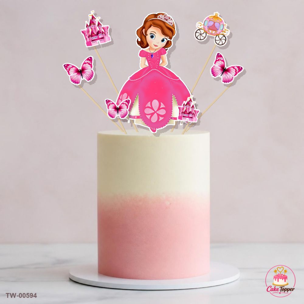 Sofia Topper Sheet 15 on a cake