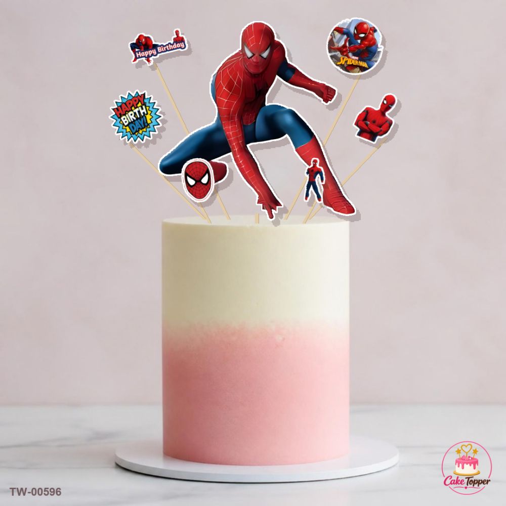Spiderman Topper Sheet 15 on a cake