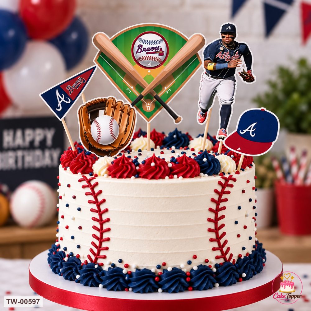 Sports Topper Sheet 15 on a cake