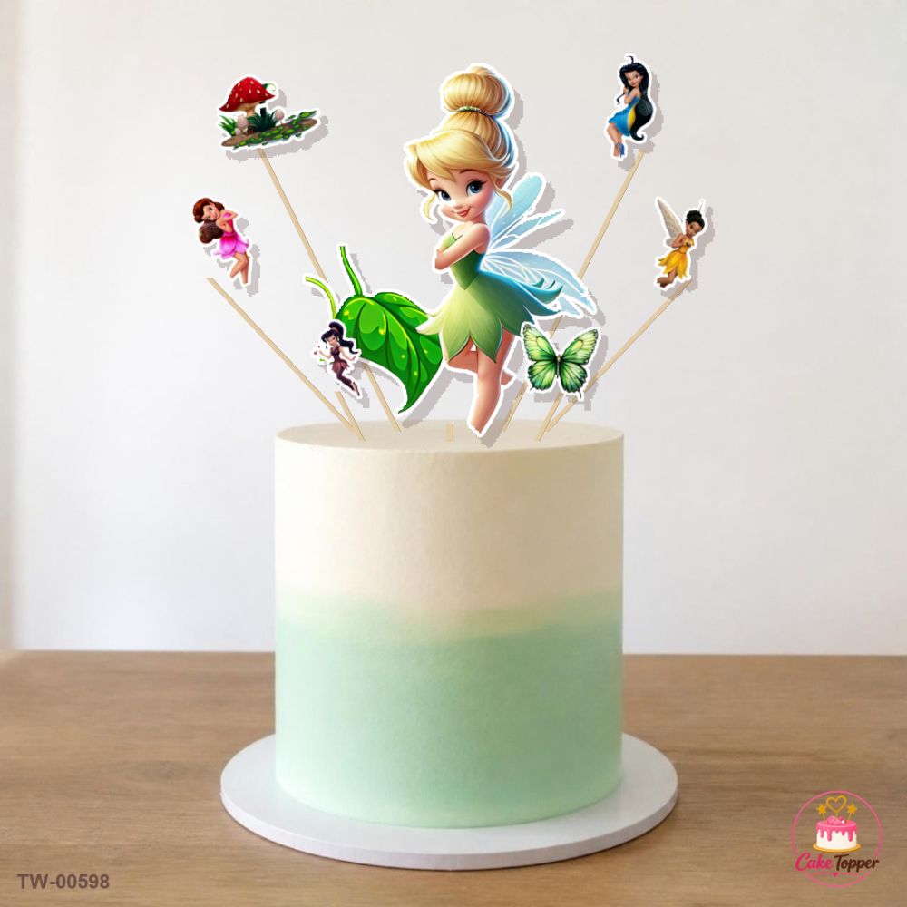 Tinker Bell Topper Sheet 15 on a cake