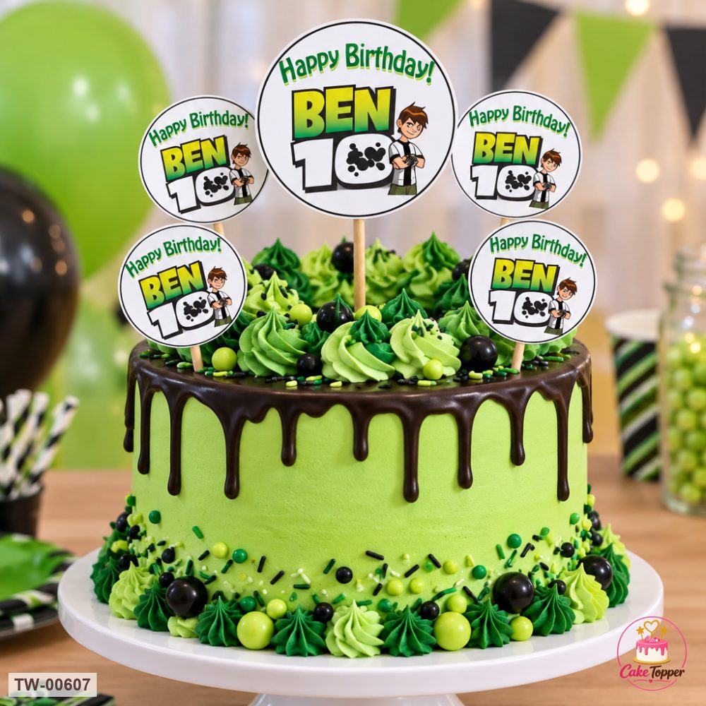 Ben 10 Topper Sheet 16 on a cake