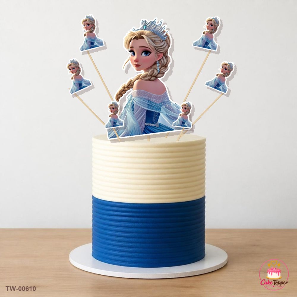 Elsa Topper Sheet 16 on a cake
