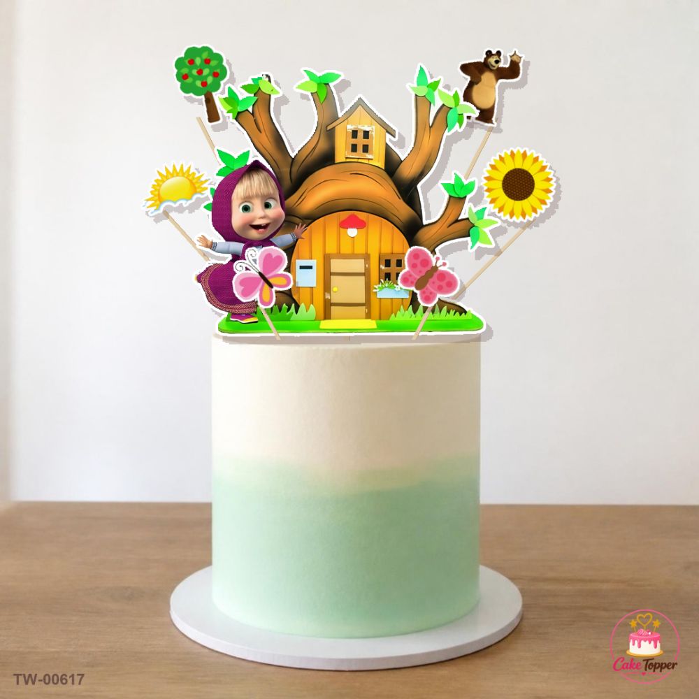 Masha Topper Sheet 16 on a cake