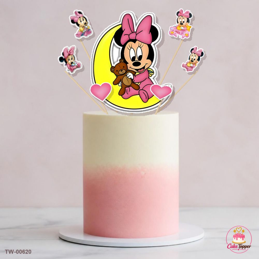 Minnie Mouse Topper Sheet 16 on a cake