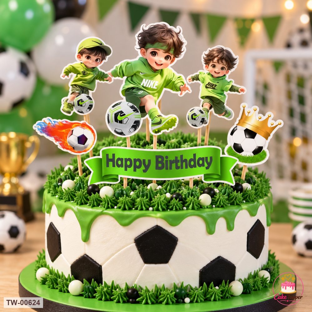 Sports Topper Sheet 16 on a cake