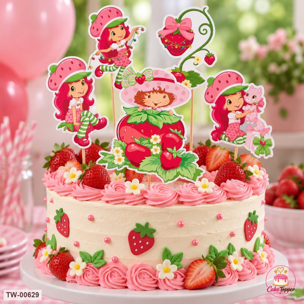 Little Girl Topper Sheet 16 on a cake
