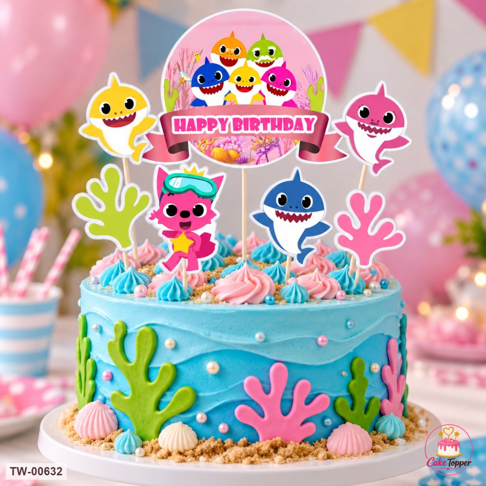 Animals Topper Sheet 17 on a cake