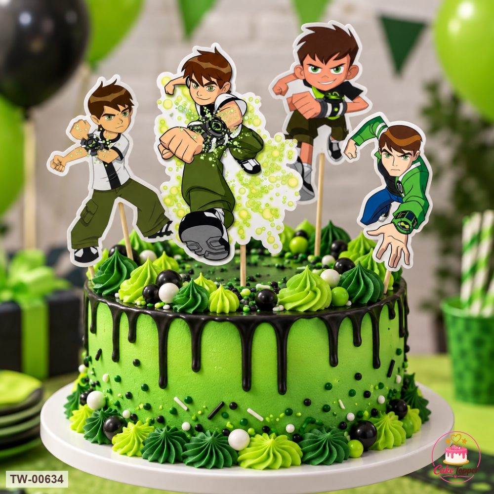 Ben 10 Topper Sheet 17 on a cake