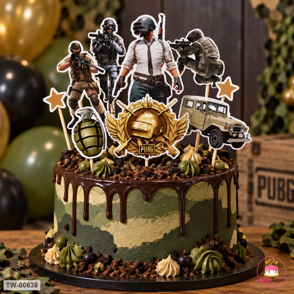 Games Topper Sheet 17 on a cake