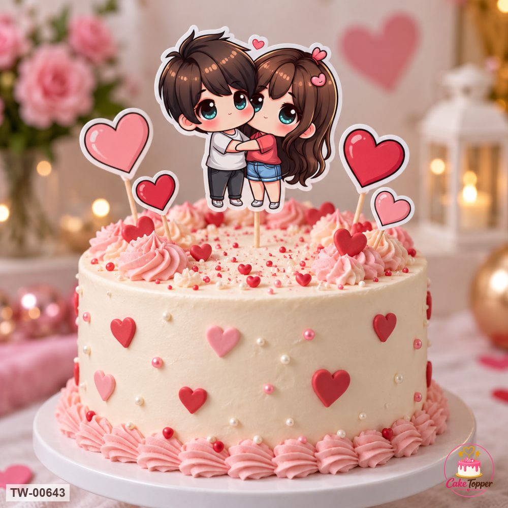 Love Topper Sheet 17 on a cake
