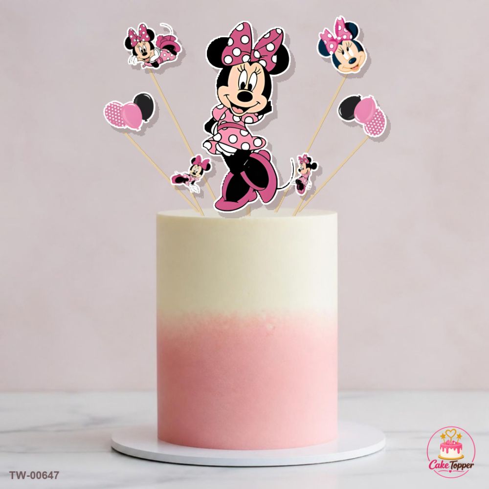 Minnie Mouse Topper Sheet 17 on a cake