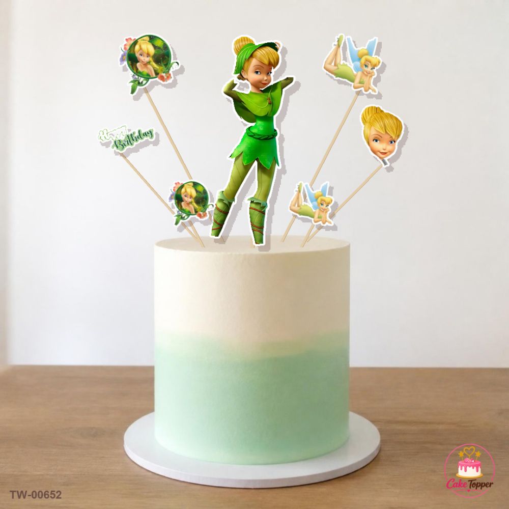 Tinker Bell Topper Sheet 17 on a cake