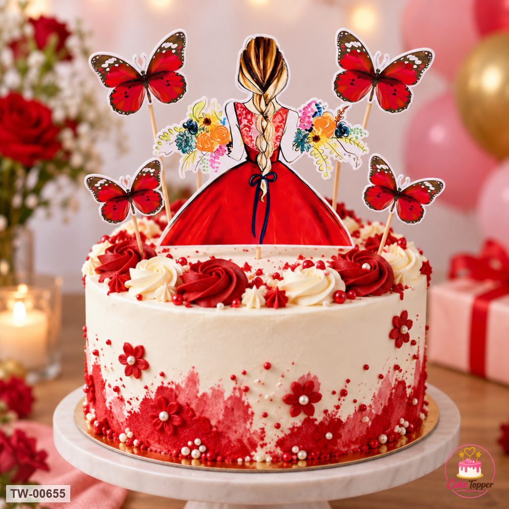 For Her Topper Sheet 17 on a cake
