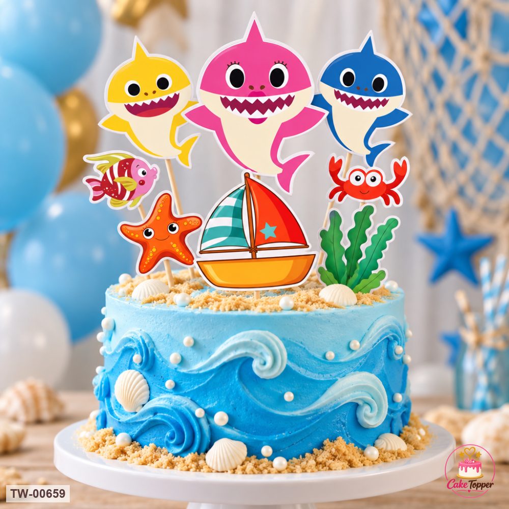Animals Topper Sheet 18 on a cake