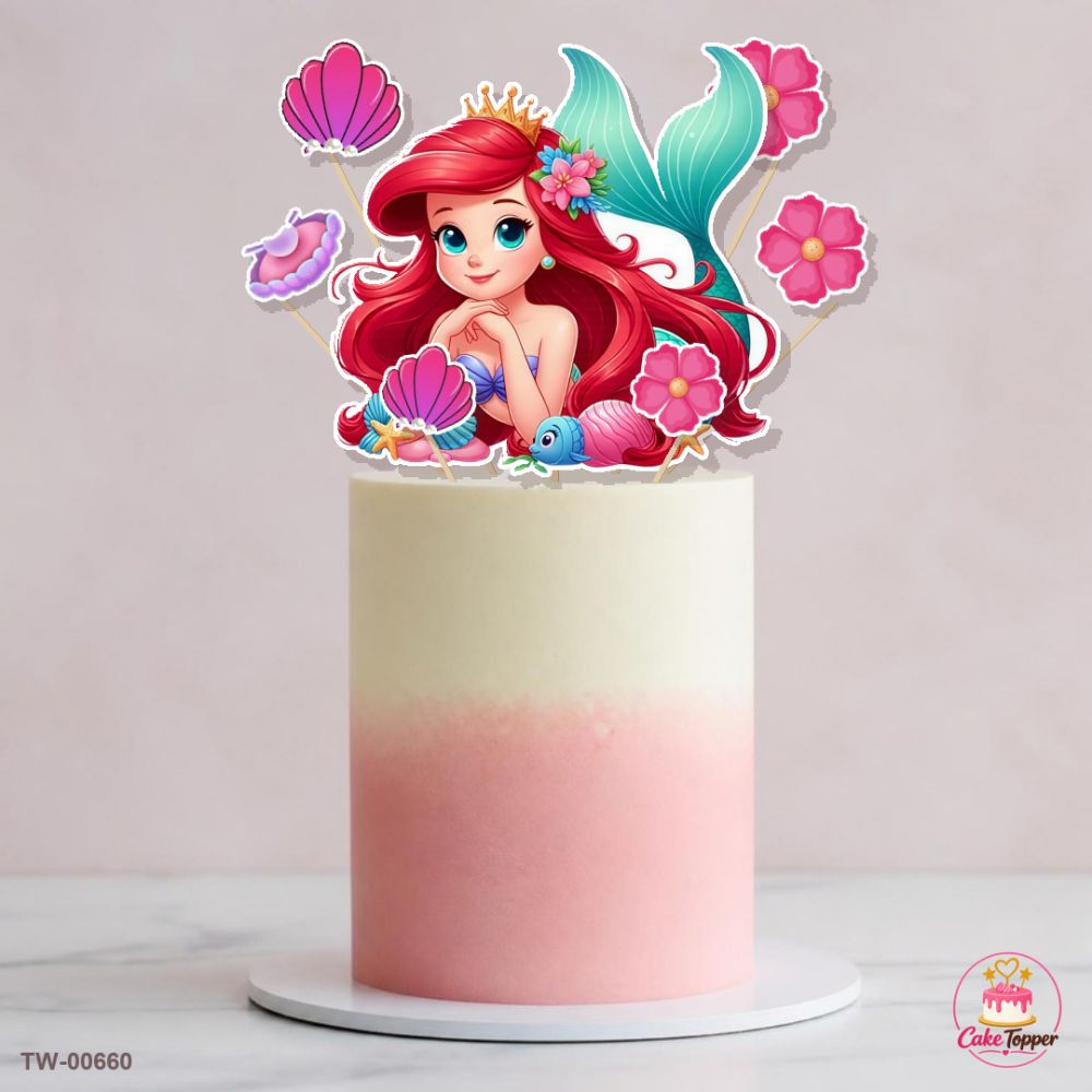 Ariel Topper Sheet 18 on a cake
