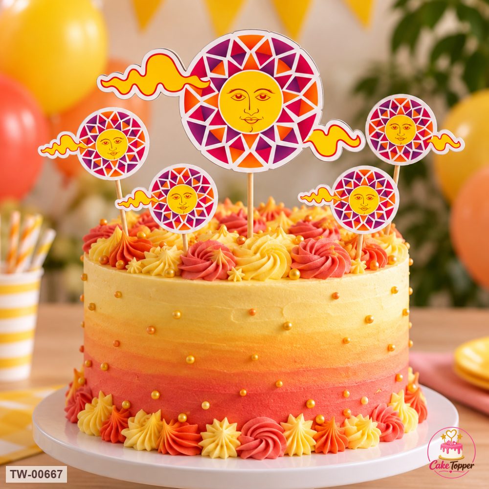 Happy New Year Topper Sheet 18 on a cake