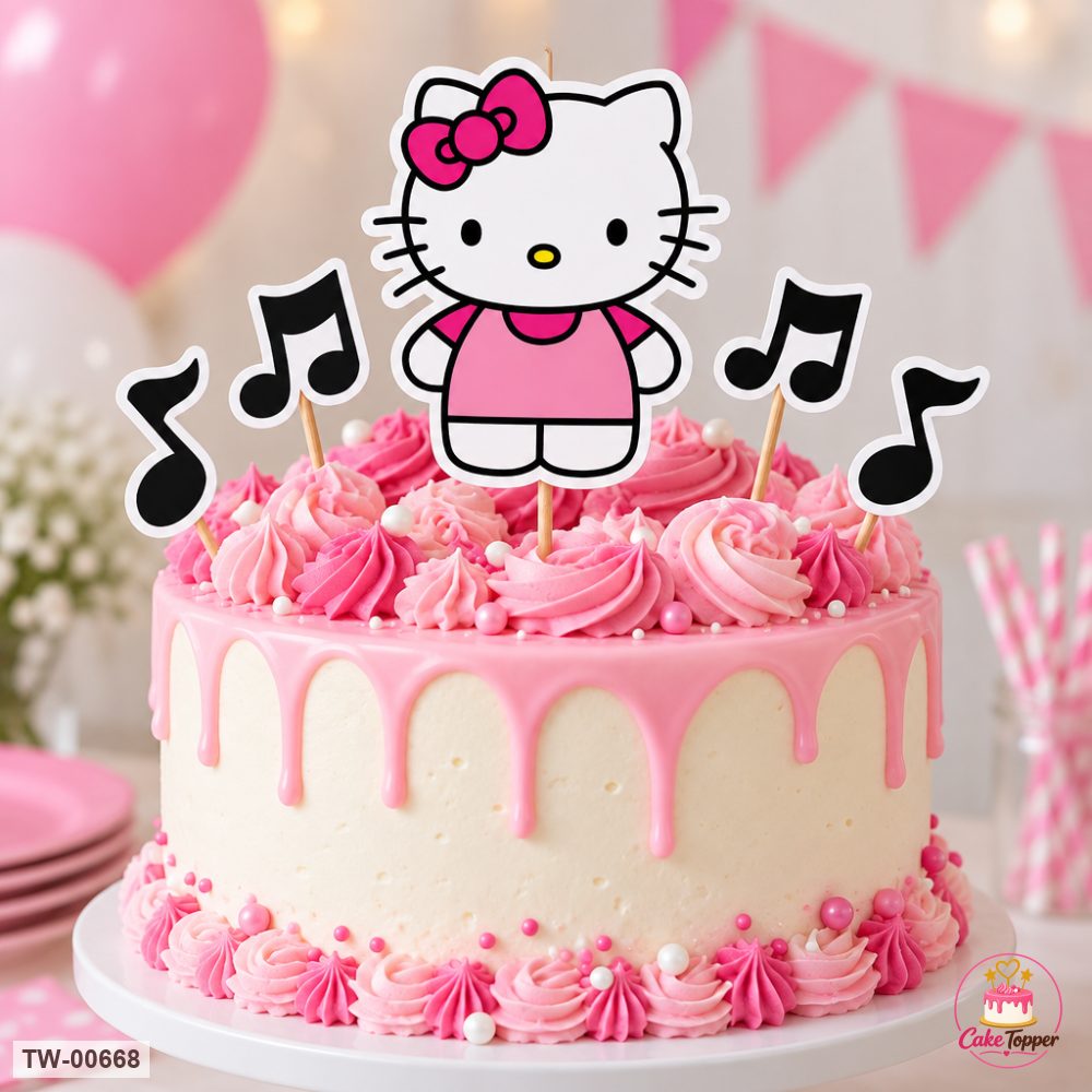 Hello Kitty Topper Sheet 18 on a cake