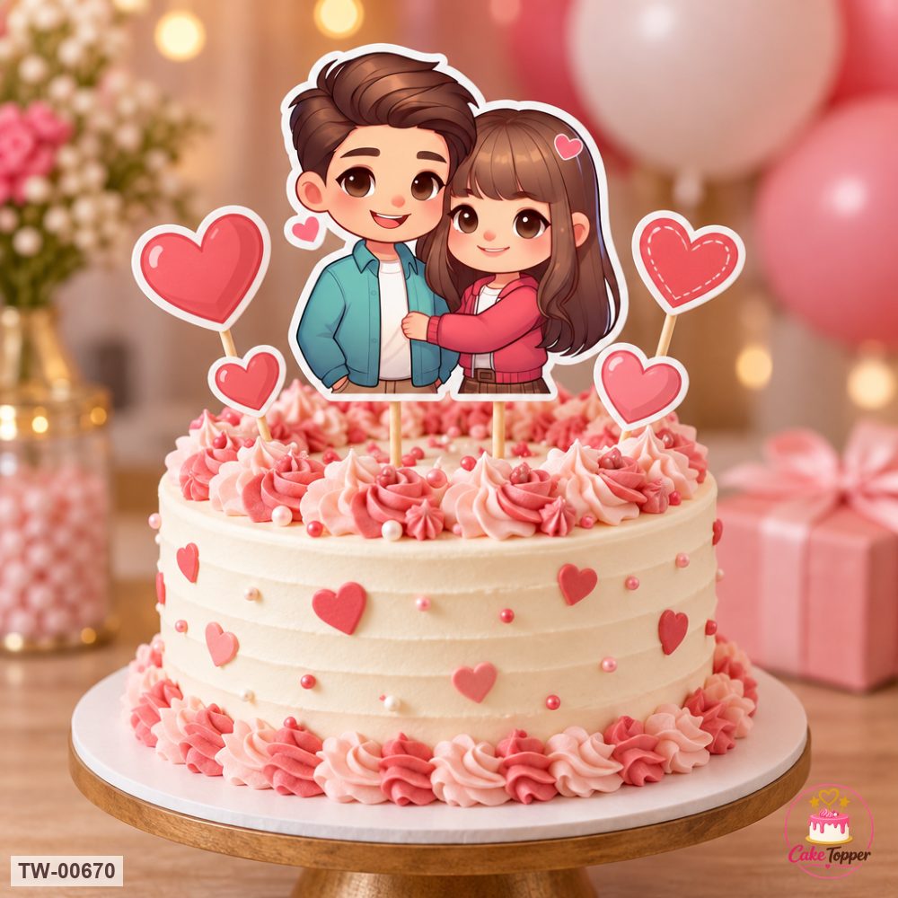 Love Topper Sheet 18 on a cake