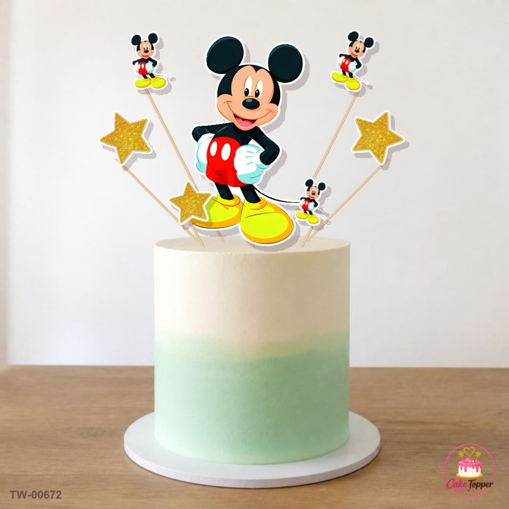 Mickey Mouse Topper Sheet 18 on a cake