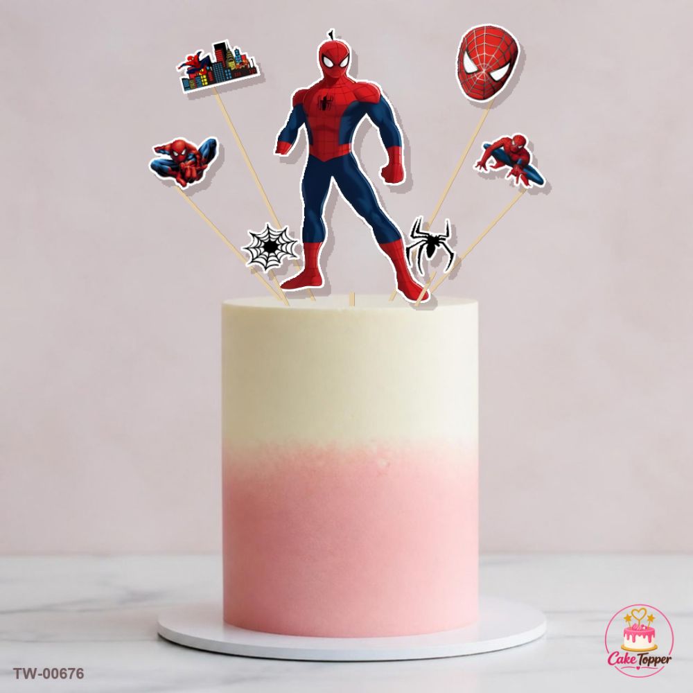 Spiderman Topper Sheet 18 on a cake