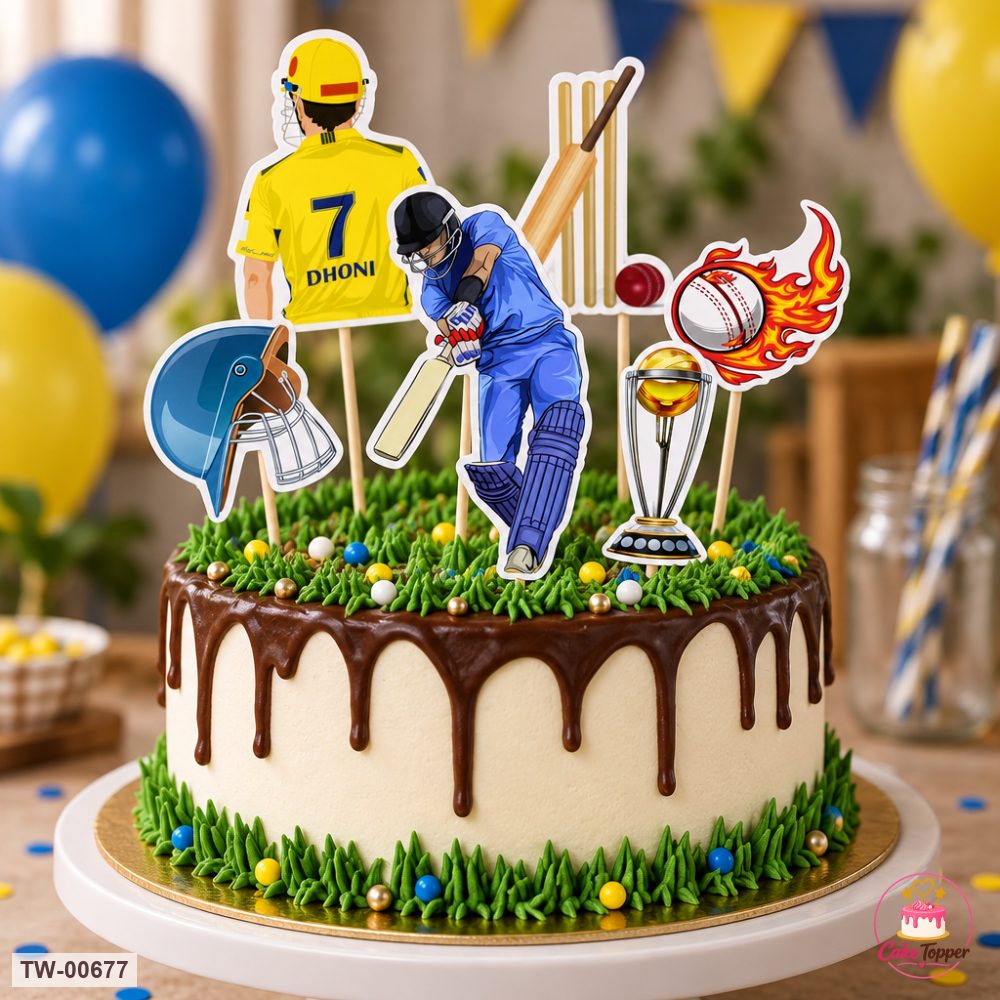 Sports Topper Sheet 18 on a cake