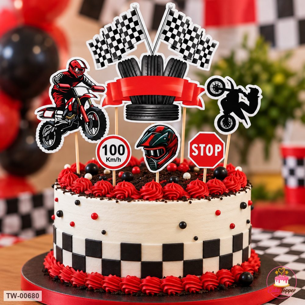 Vehicle Topper Sheet 18 on a cake