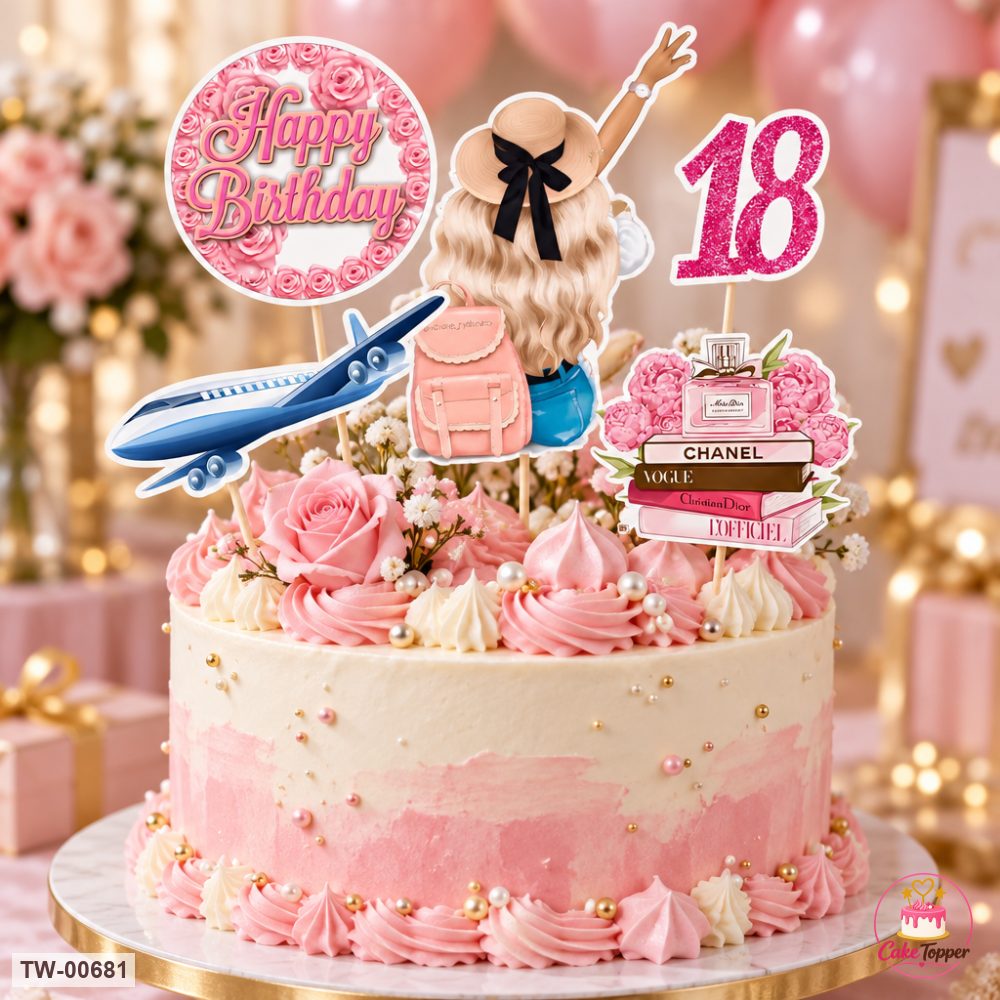 For Her Topper Sheet 18 on a cake