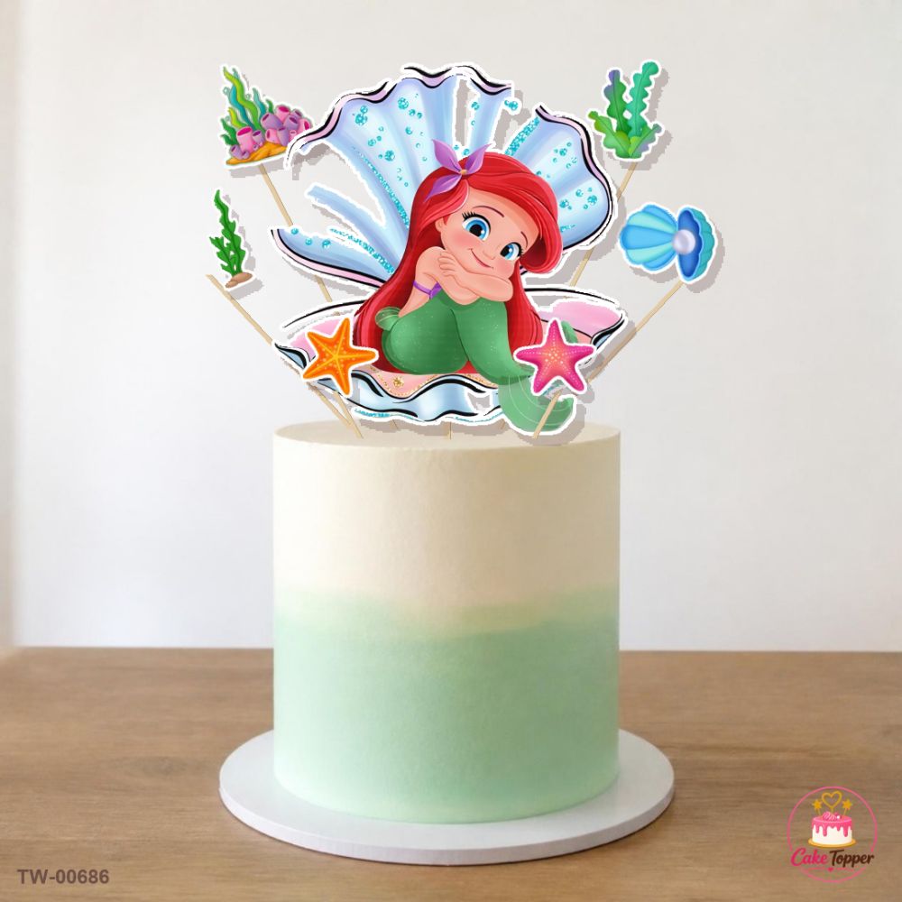 Ariel Topper Sheet 19 on a cake