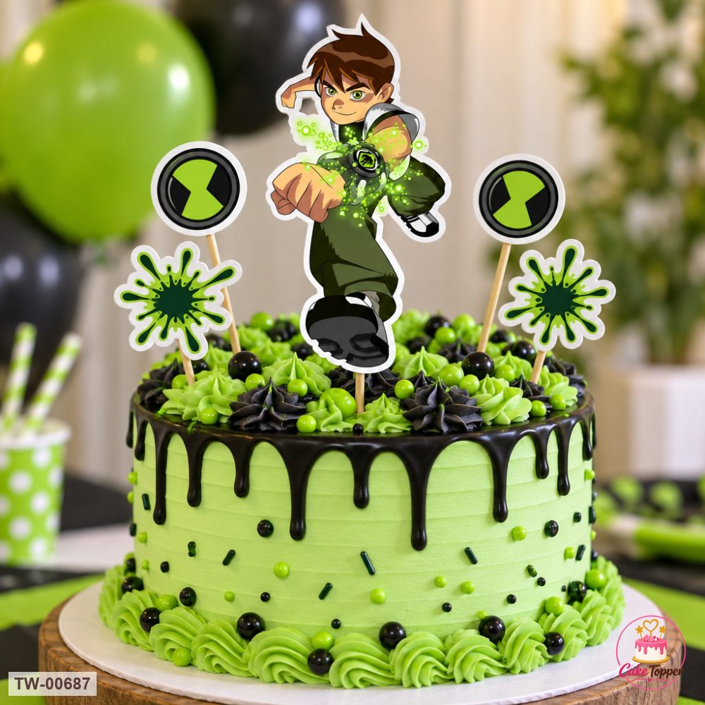Ben 10 Topper Sheet 19 on a cake