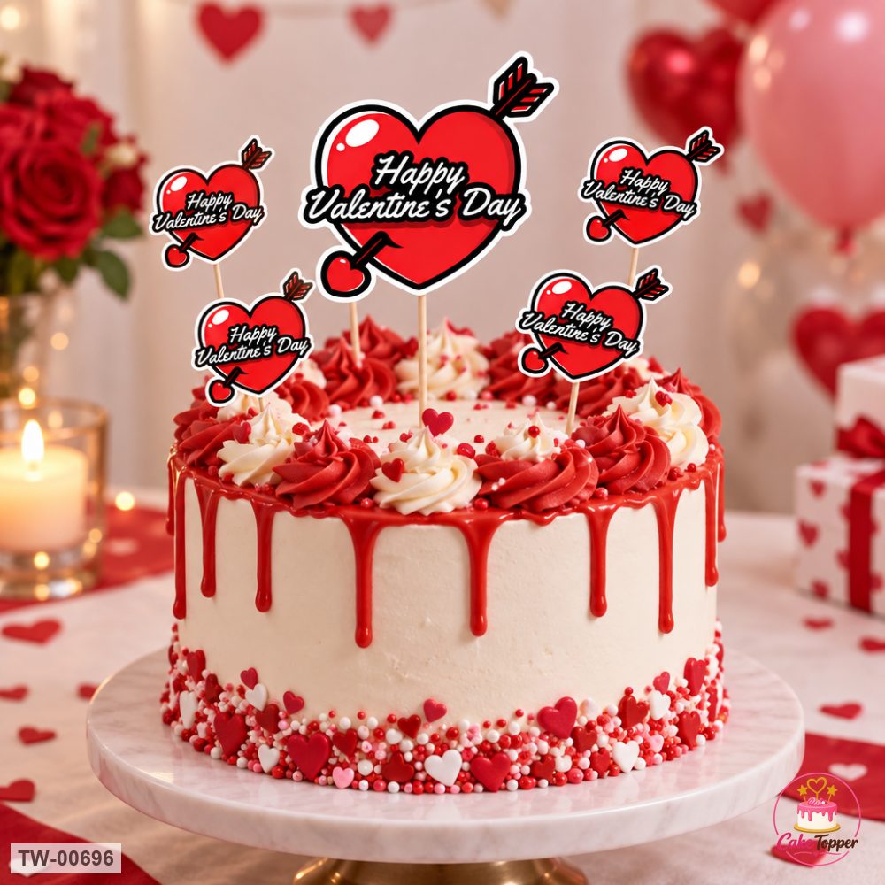 Love Topper Sheet 19 on a cake