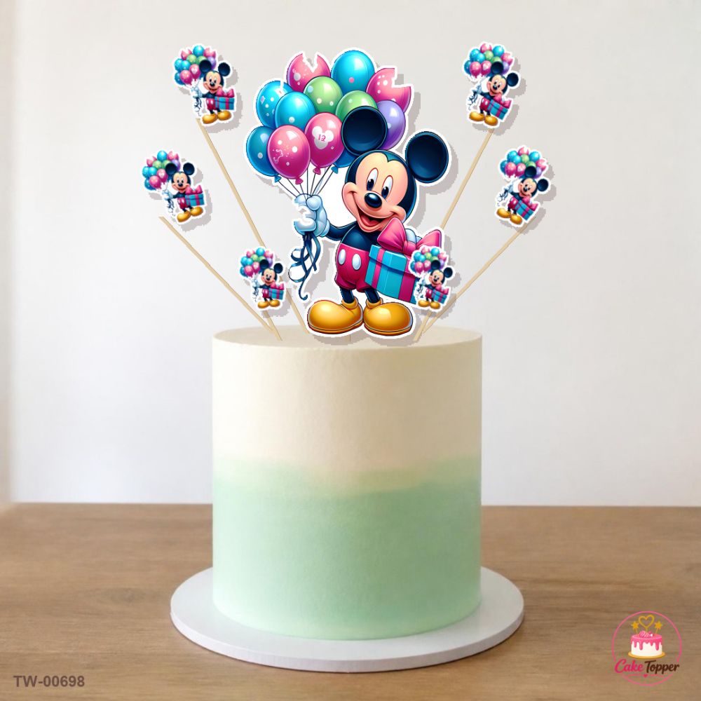Mickey Mouse Topper Sheet 19 on a cake
