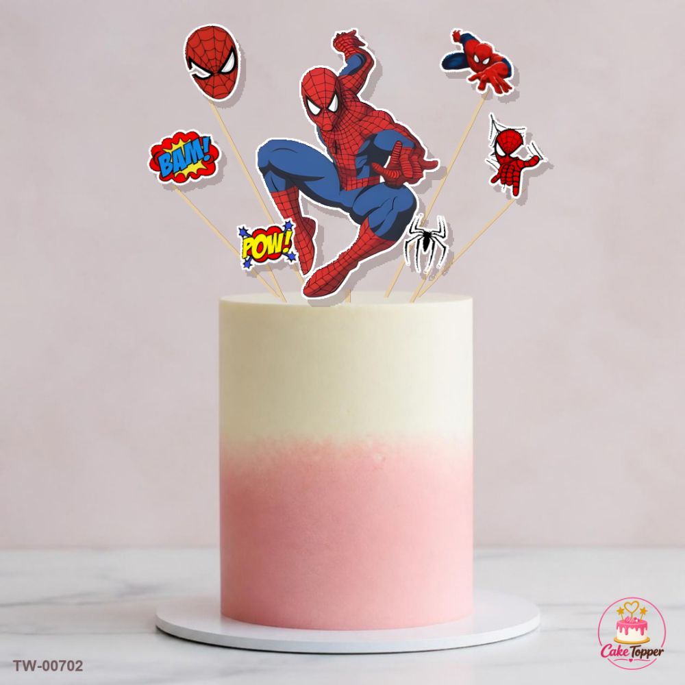Spiderman Topper Sheet 19 on a cake