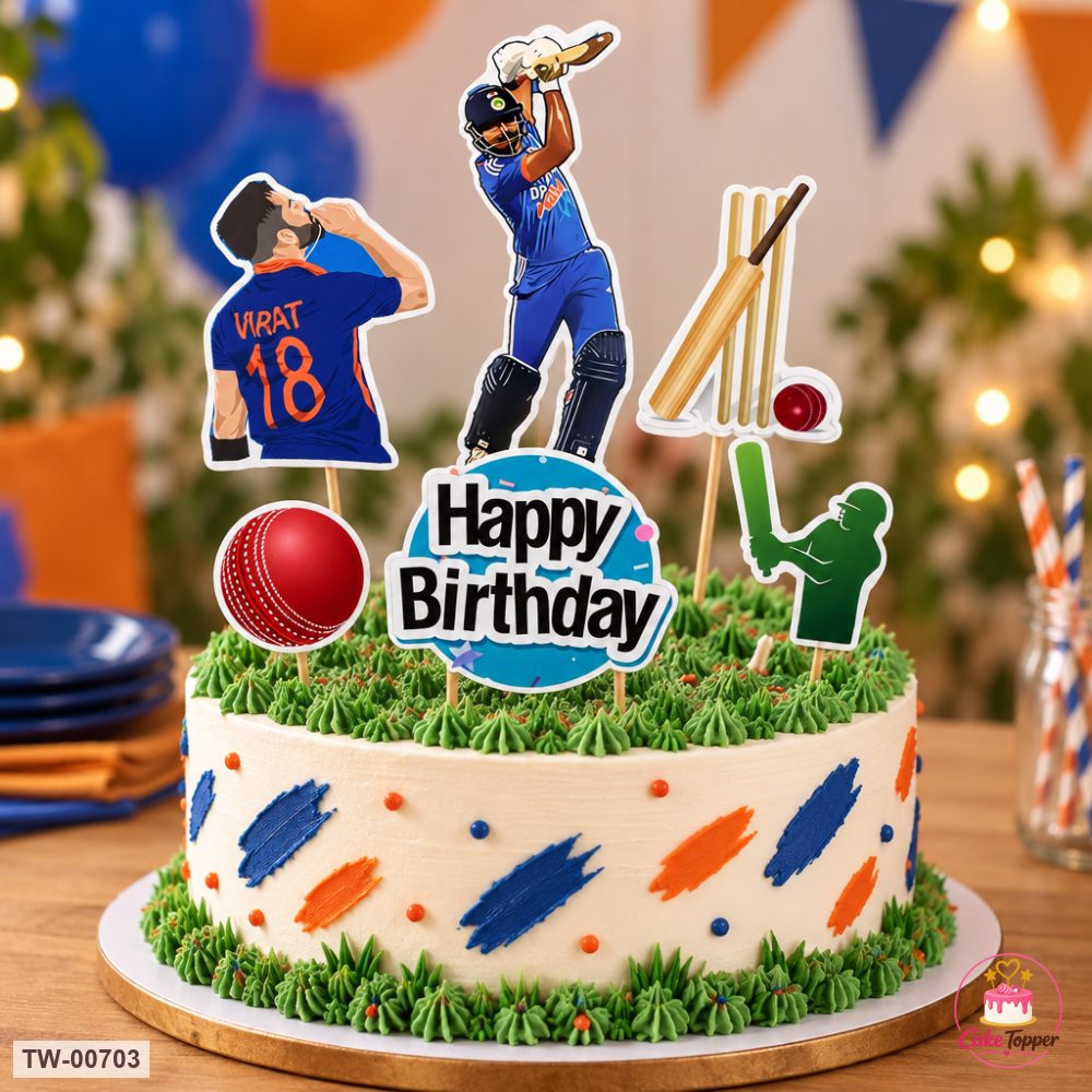 Sports Topper Sheet 19 on a cake
