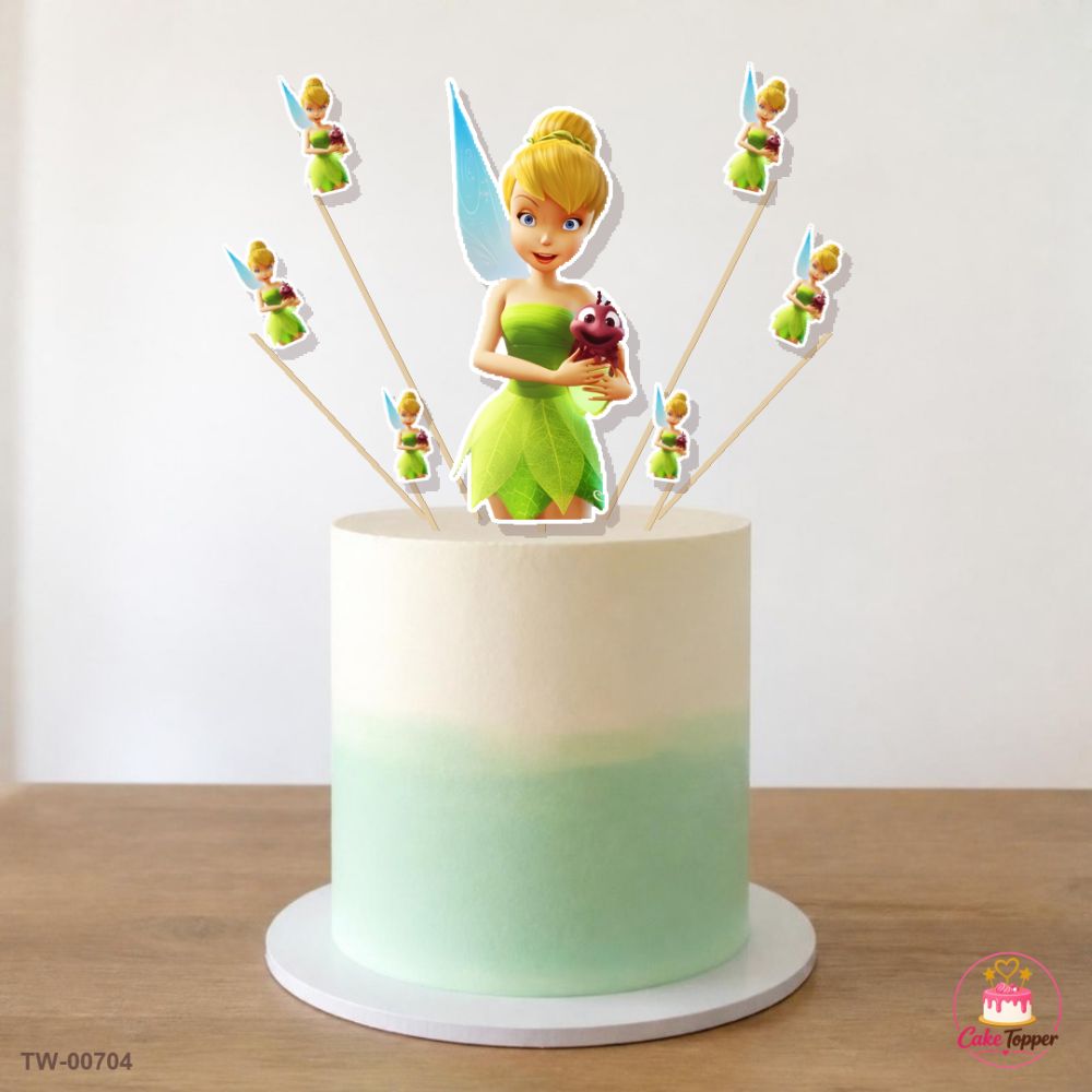 Tinker Bell Topper Sheet 19 on a cake