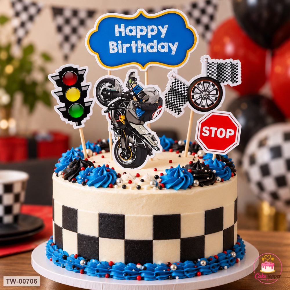 Vehicle Topper Sheet 19 on a cake
