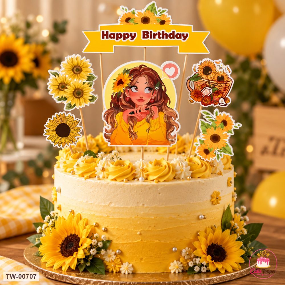 For Her Topper Sheet 19 on a cake